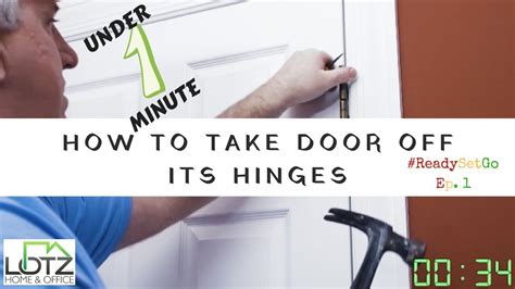 How To Take A Door Off How To Take Off A Door - The easiest way to remove or take down an interior  wood door from it hinges - YouTube